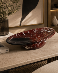 Crimson Vein Marble Centrepiece