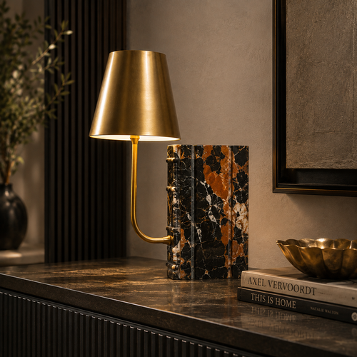 Noir Marble Table Lamp