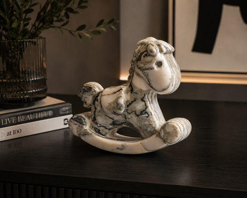 Rocking Horse Marble Sculpture