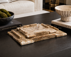 Caramel Vein Marble Tray - Medium