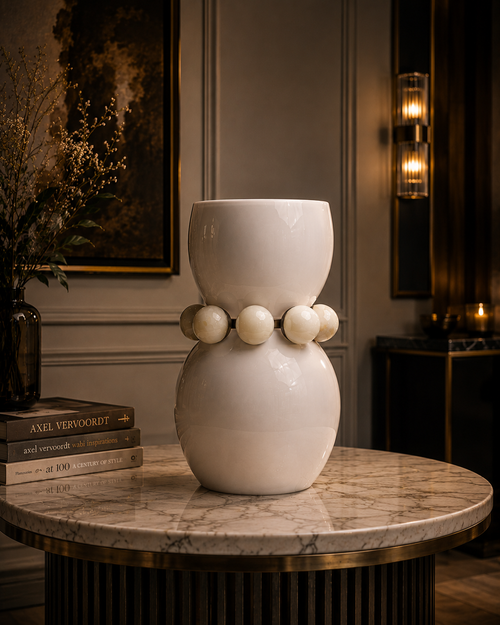 Pearl Orbit Glass Decor