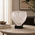 Frosted Petal Sculptural Vase