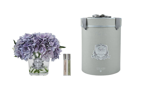 Hydrangeas & Rosebuds - Blue