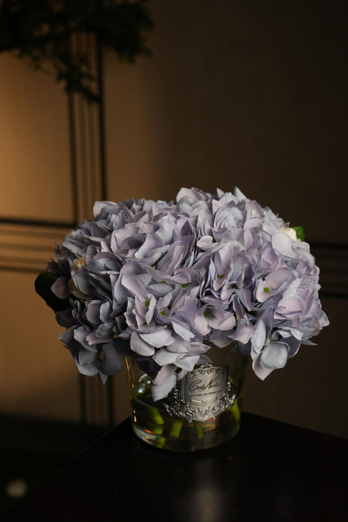 Hydrangeas & Rosebuds - Blue