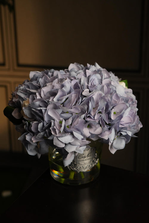 Hydrangeas & Rosebuds - Blue