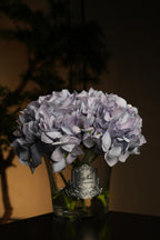 Hydrangeas & Rosebuds - Blue