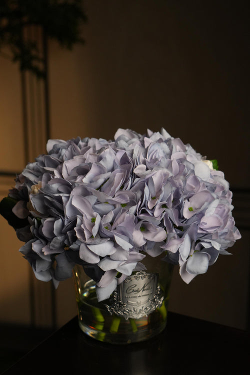 Hydrangeas & Rosebuds - Blue