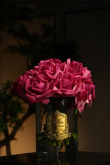 Grand Rose Bouquet - Magenta (Black Box With Gold Badge)
