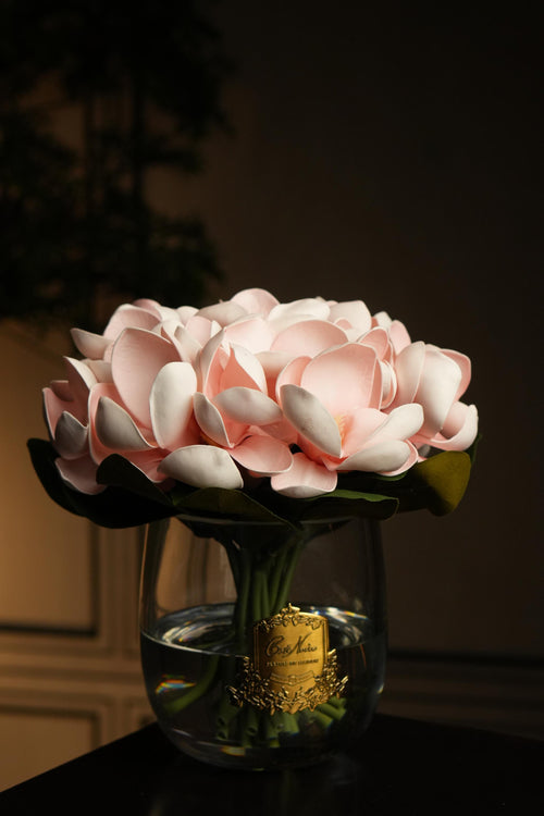 Pink Magnolia With Gold Badge