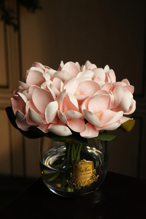 Pink Magnolia With Gold Badge