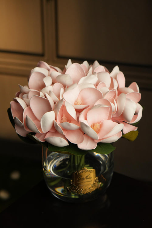 Pink Magnolia With Gold Badge