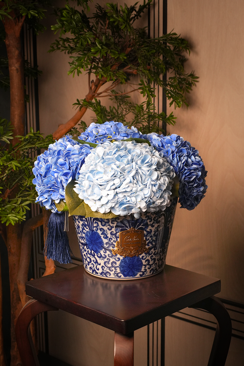 Oriental Hydrangeas - Blue