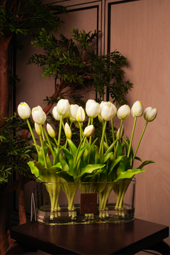 Ivory Bloom Tulip Arrangement