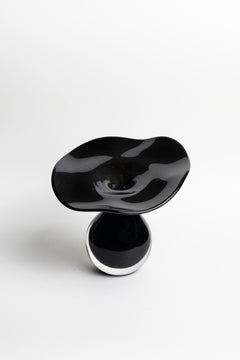 Onyx Bloom Handblown Glass Vase - Small