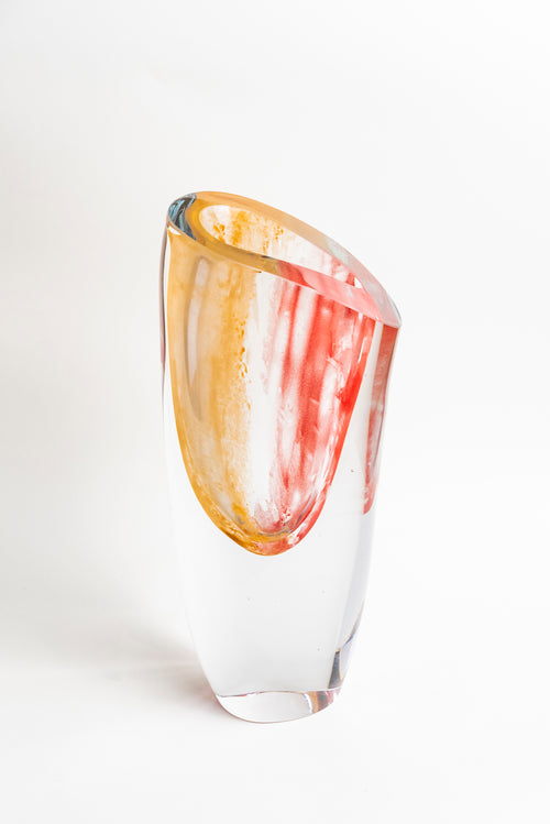Sunflare Slant Glass Vase