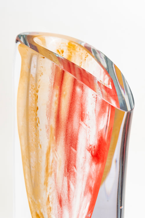 Sunflare Slant Glass Vase