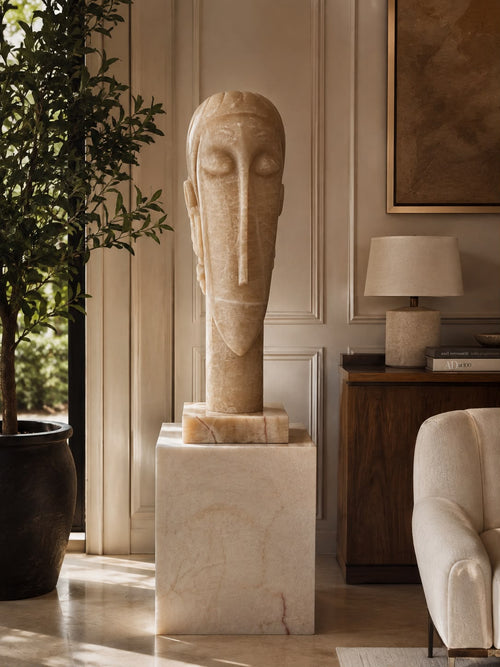 Serene Muse Marble Sculpture