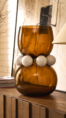 Amber Halo Glass Decor